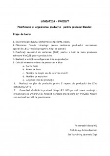 Planificarea și organizarea producției pentru produsul Blender - Pagina 2