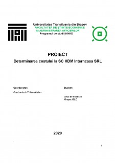 Determinarea costului la SC HDM Interncasa SRL - Pagina 1