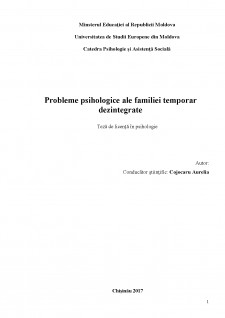 Probleme psihologice ale familiei temporar dezintegrate - Pagina 1