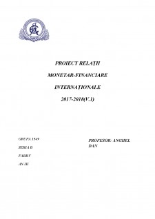 Relații monetar financiare internaționale - Pagina 1