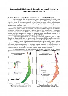 Caracteristici hidrologice ale bazinului hidrografic Argeșel la stația hidrometrică Mioveni - Pagina 1