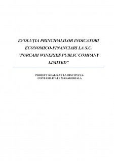 Evoluția principalilor indicatori economico-financiari la SC Purcari Wineries Public Company Limited - Pagina 1