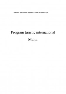Program turistic internațional Malta - Pagina 1