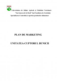 Plan de marketing - unitatea-cuptorul bunicii - Pagina 1