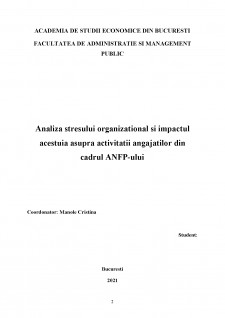 Analiza stresului organizațional și impactul acestuia asupra activității angajaților din cadrul ANFP-ului - Pagina 2