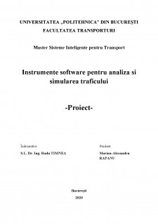 Instrumente software pentru analiza și simularea traficului - Pagina 1
