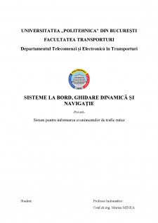 Sistem pentru informarea evenimentelor de trafic rutier - Pagina 1