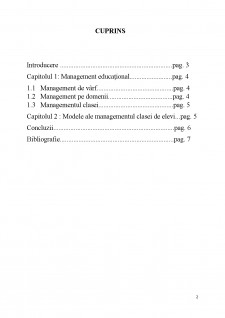 Modele ale managementului clasei de elevi - Pagina 2