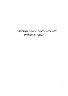 Obstacole în calea comunicării interculturale - Pagina 1