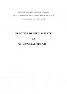 Practica de specialitate la SC General-Tex SRL - Pagina 1