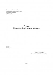 Econometrie și pachete software - Pagina 1