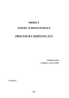 Expert achiziții publice - Procedura simplificată - Pagina 1
