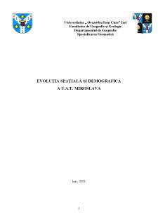 Evoluția spațială și demografică a UAT Miroslava - Pagina 1