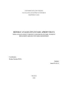 Analiza structurii situatiilor financiare potrivit reglementarilor contabile românești - Pagina 1