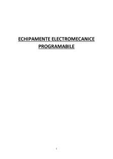 Echipamente electromecanice programabile - Pagina 1