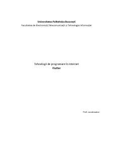 Tehnologii de programare în Internet - Flutter - Pagina 1