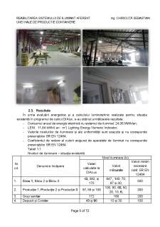 Reabilitarea sistemului de iluminat aferent unei hale de productie containere - Pagina 5