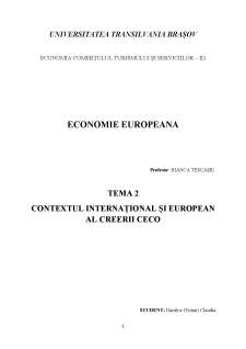 Contextul internațional și european al creerii CECO - Pagina 1