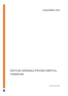 Noțiuni generale privind dreptul financiar - Pagina 1