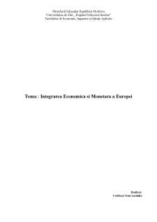 Integrarea Economică si Monetară a Europei - Pagina 1