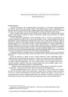 Procedura privind acțiunile de contencios administrativ - Pagina 2