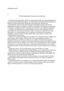 Profilul aptitudinal al profesiei de psiholog - Pagina 1