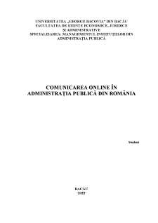 Comunicarea online în administrația publică din România - Pagina 1