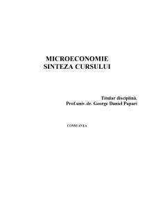 Microeconomie - Pagina 1