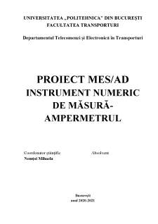 Instrument numeric de măsură - Ampermetrul - Pagina 1