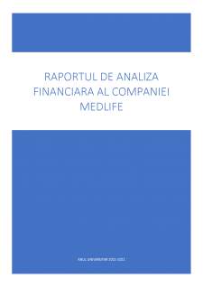 Raportul de analiză financiară al companiei Medlife - Pagina 1