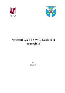 Sistemul GATT-OMC - Evoluții și consecințe - Pagina 1