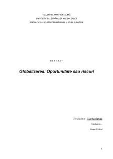Globalizarea - Oportunitate sau riscuri - Pagina 1