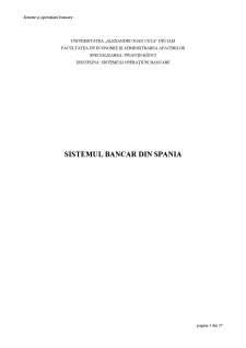 Sistemul bancar din Spania - Pagina 1
