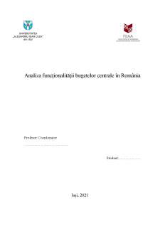 Analiza funcționalității bugetelor centrale în România - Pagina 1