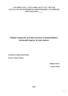 Studiu comparativ privind structura și funcționaliatea sistemului bugetar în state unitare - Pagina 2
