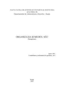 Organizația și mediul său - Pagina 1