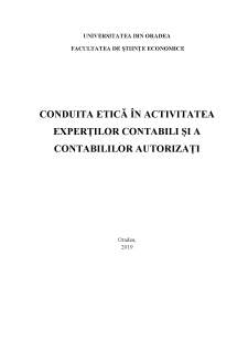 Conduita etică în activitatea experților contabili și a contabililor autorizați - Pagina 1