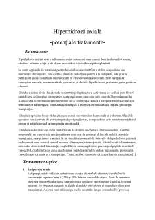 Hiperhidroză axială - potențiale tratamente - Pagina 1