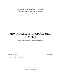 Monografia liturgică a zilei numelui - Pagina 1