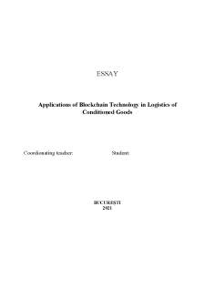 Applications of Blockchain technology in logistics of conditione - Pagina 1