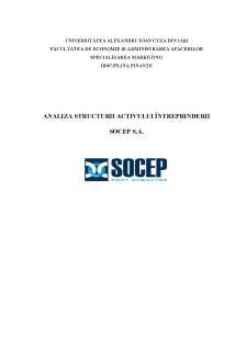 Analiza structurii activului întreprinderii SOCEP SA - Pagina 1