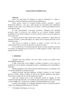 Garanțiile personale - Drept civil - Teoria generală a obligațiilor - Pagina 2