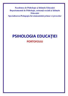 Psihologia educației - Pagina 1