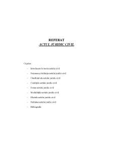 Actul juridic civil - Pagina 1