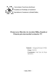 Promovarea mărcilor de ciocolată Milka, Kandia și Primola prin intermediul reclamelor TV - Pagina 1