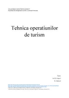 Tehnici operaționale în turism - Pagina 1
