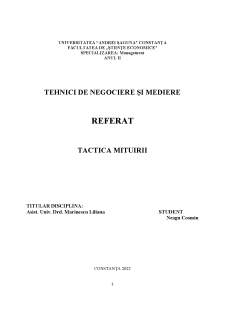 Tehnici de negociere și mediere - Tactica mituirii - Pagina 1