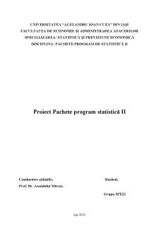 Pachete program statistică II - Pagina 1