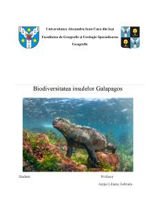 Biodiversitatea insulelor Galapagos - Pagina 1