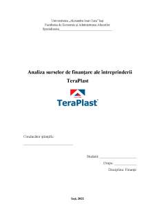 Analiza surselor de finanțare ale întreprinderii TeraPlast - Pagina 1